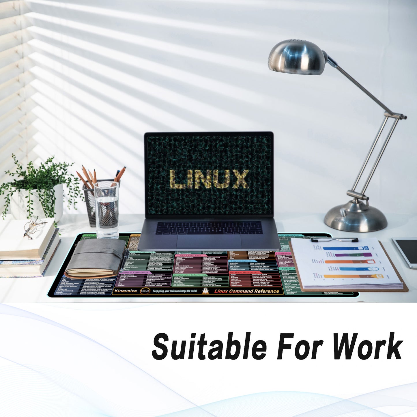 Linux Commands Mouse Pad,180+ Commands Desk Mat,Shortcuts to Kali/Ubuntu/OpenSUSE/Red Hat/Arch/Debian/Unix Programmer. XL Cheat Sheet Mousepad